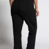 Ulla Popken Bootcut Elastic Waist Cotton Pants - Image 4