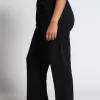 Ulla Popken Bootcut Elastic Waist Cotton Pants - Image 2
