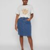 Evoked Light Blue Denim Skirt
