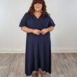 SPG Navy Wrap Over Dress