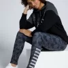 Ulla Popken Star Print Elastic Waist Leggings