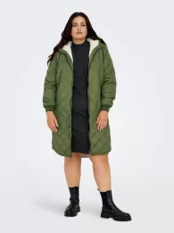 green padded coat