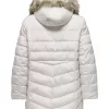 Only Carmakoma Quilted Fur Trim Hooded Coat - Image 2
