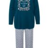 Ulla Popken Embroidered Long Sleeve Pajama Set - Image 3