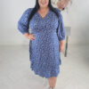 Only Carmakoma Midi Blue Dot Wrap Dress