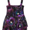 Ulla Popken Asymmetric Flower Print One Piece Swim Dress - Image 3