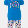 Ulla Popken Abstract Polka Dot Cropped Length Pajama Set - Image 3