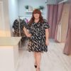 Evoked Monochrome V-neck Dress - Image 4