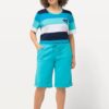 Ulla Popken Aqua Sweat Shorts
