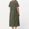 Ulla Popken Striped Short Sleeve Midi Dress - Image 3