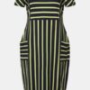Ulla Popken Striped Short Sleeve Midi Dress - Image 2