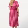 Ulla Popken Striped Short Sleeve Midi Dress - Image 3