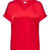 Only Red Satin Front Top