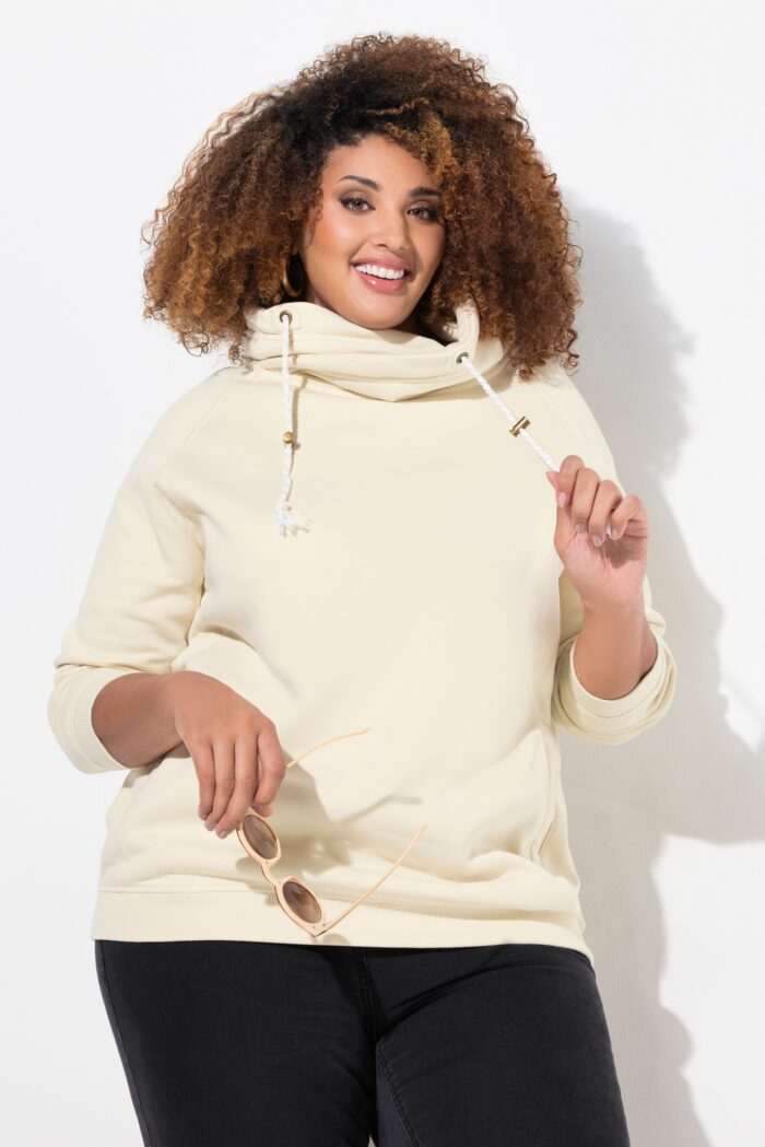 Ulla Popken Vanilla Cowl Neck Sweatshirt