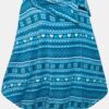 Ulla Popken Alpine Striped Plush Poncho - Image 2