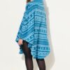 Ulla Popken Alpine Striped Plush Poncho - Image 4