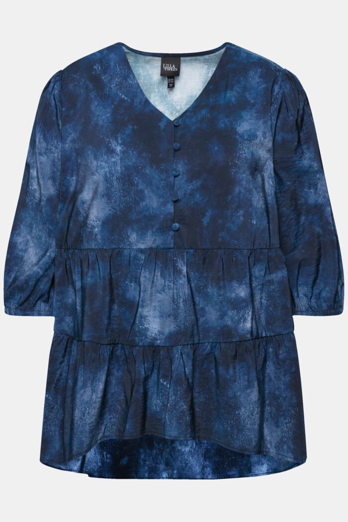 Ulla Popken Tiered Tie-Dye Blouse - Image 2