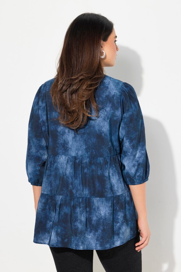 Ulla Popken Tiered Tie-Dye Blouse - Image 5