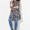 Ulla Popken Floral Button-Down Long Sleeve Tunic Dress - Image 3