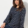 Ulla Popken Trumpet Sleeve A-Line Tee