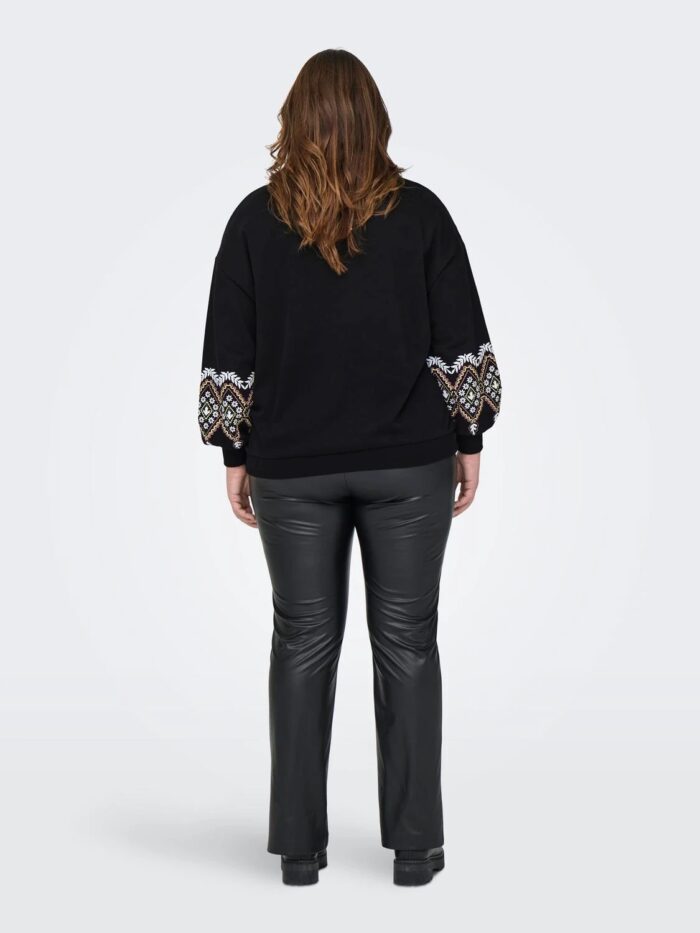 Only Patterened Sleeve Sweatshirt - Image 5