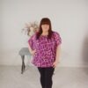 Berry Marble Print Chloe Top