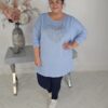 Only Heart Long Soft Knit Blue