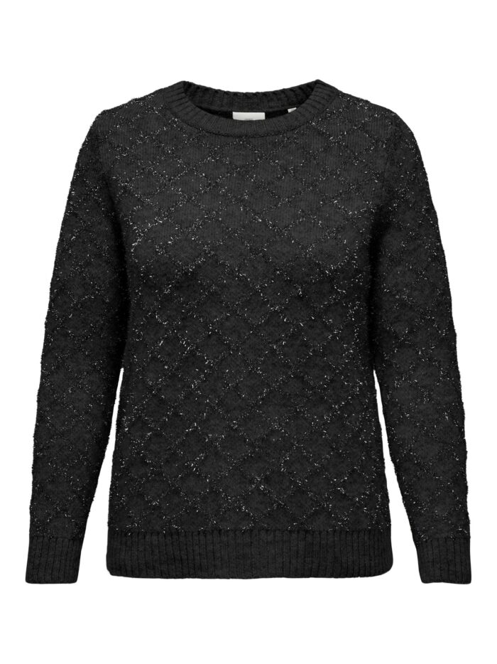 Only Black Glitter O Neck Knit - Image 2