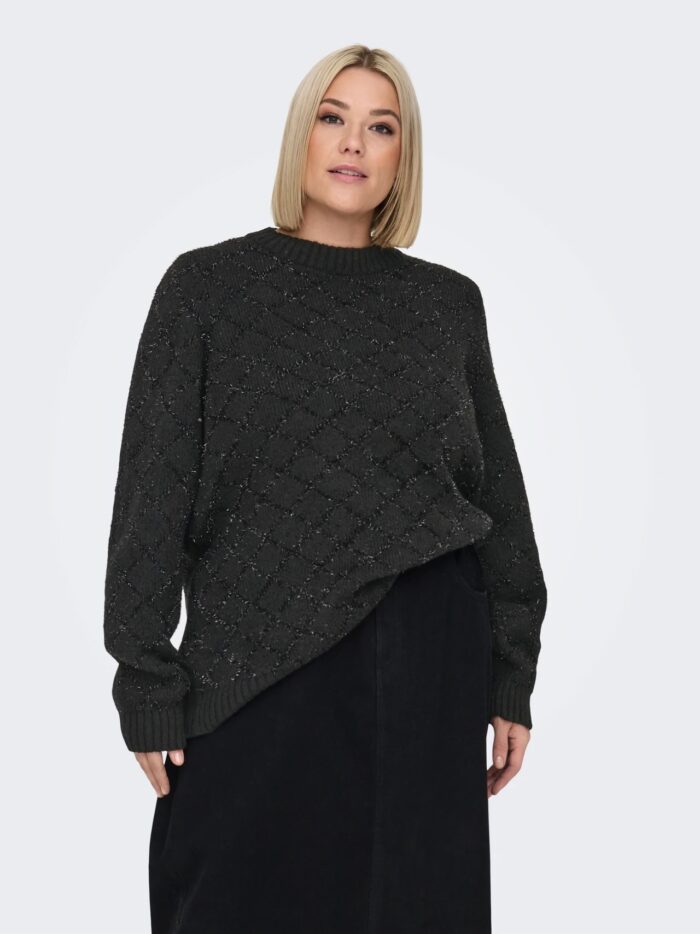 Only Black Glitter O Neck Knit