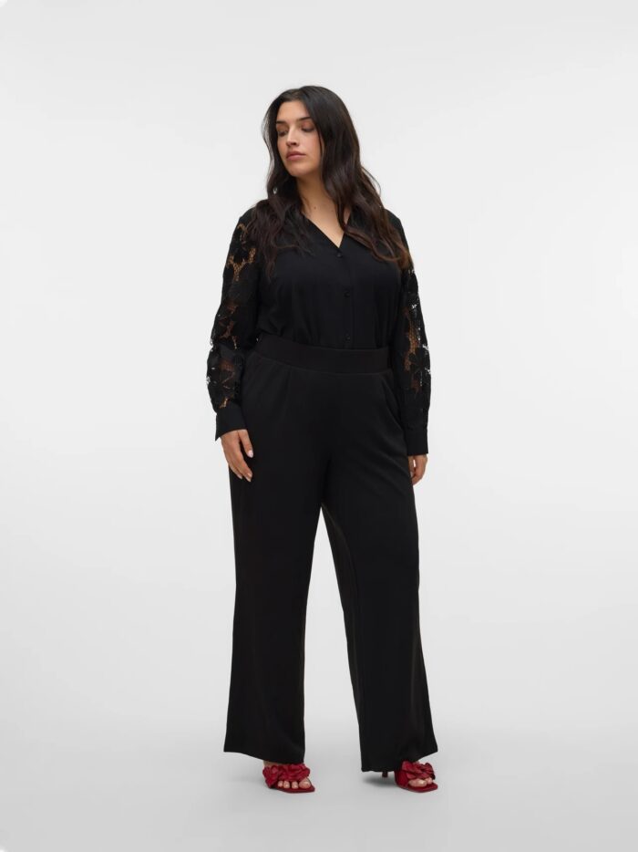 Vero Moda Wide Trousers Black - Image 3