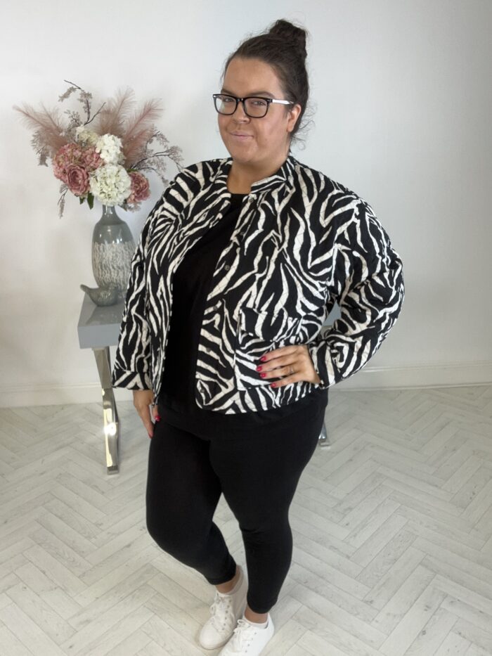 Only Zebra Quilted Jacket