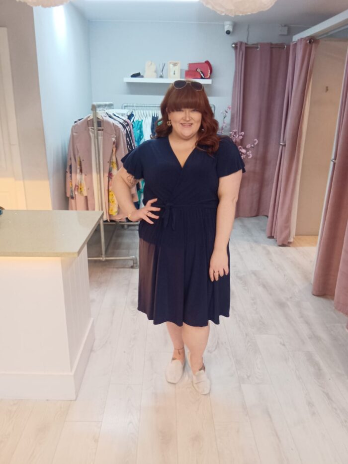 Navy Shelly Dress