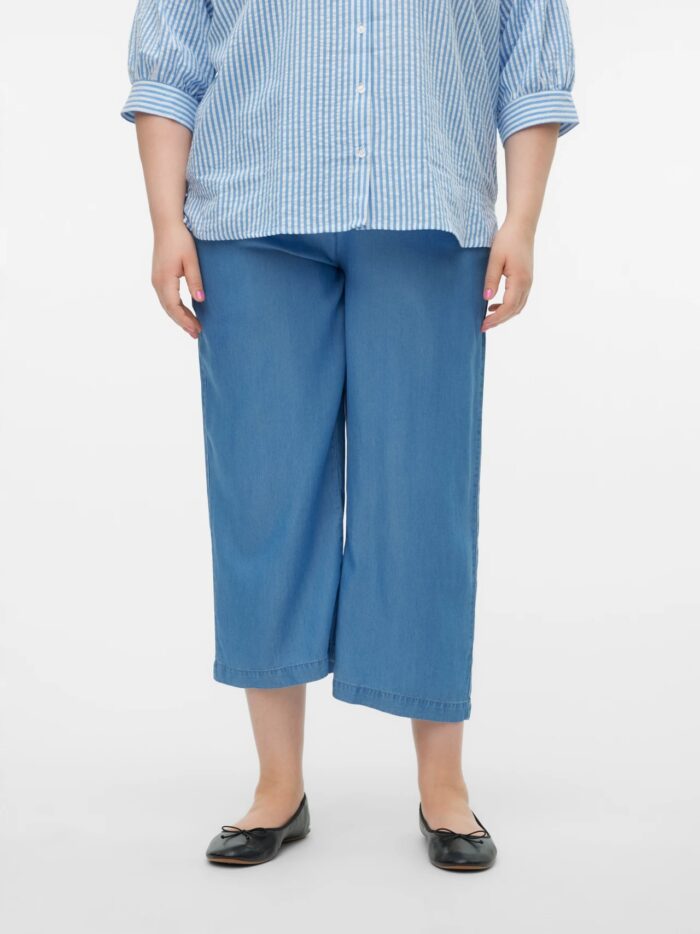 Vero Moda Mid Waist Wide Culotte Trousers - Image 4