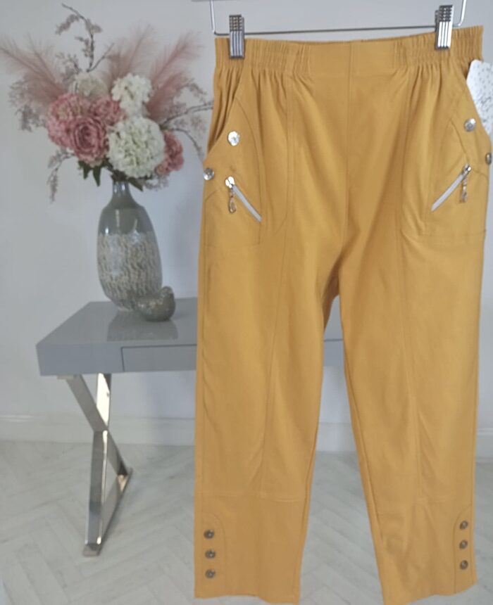 Mustard Cropped Trousers