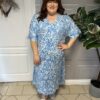 Only Carmarrakesh V-Neck Dress (Azure Blue)