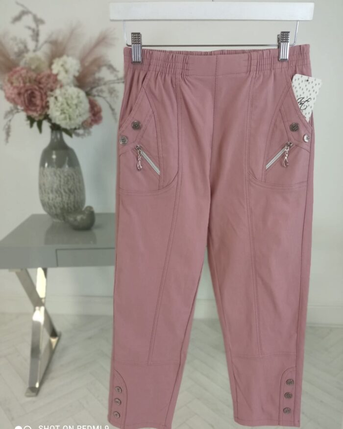 Dusty Pink Cropped Trousers