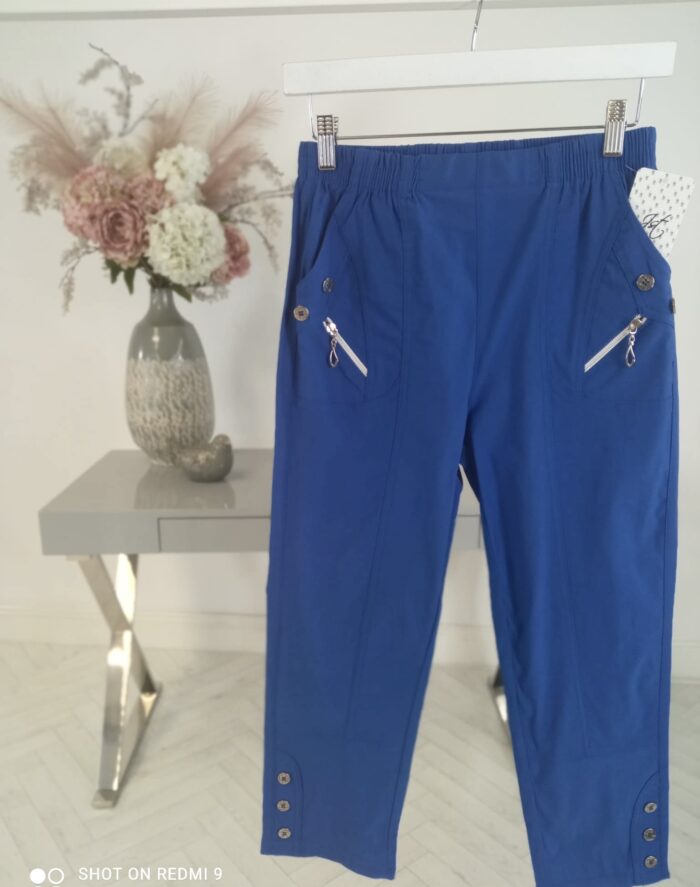 Blue Cropped Trousers
