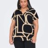 Only V Neck Geometric T-Shirt