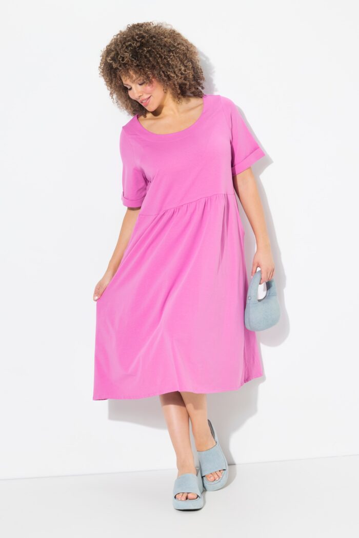 Ulla Popken Short Sleeve Jersey Midi Dress - Image 3
