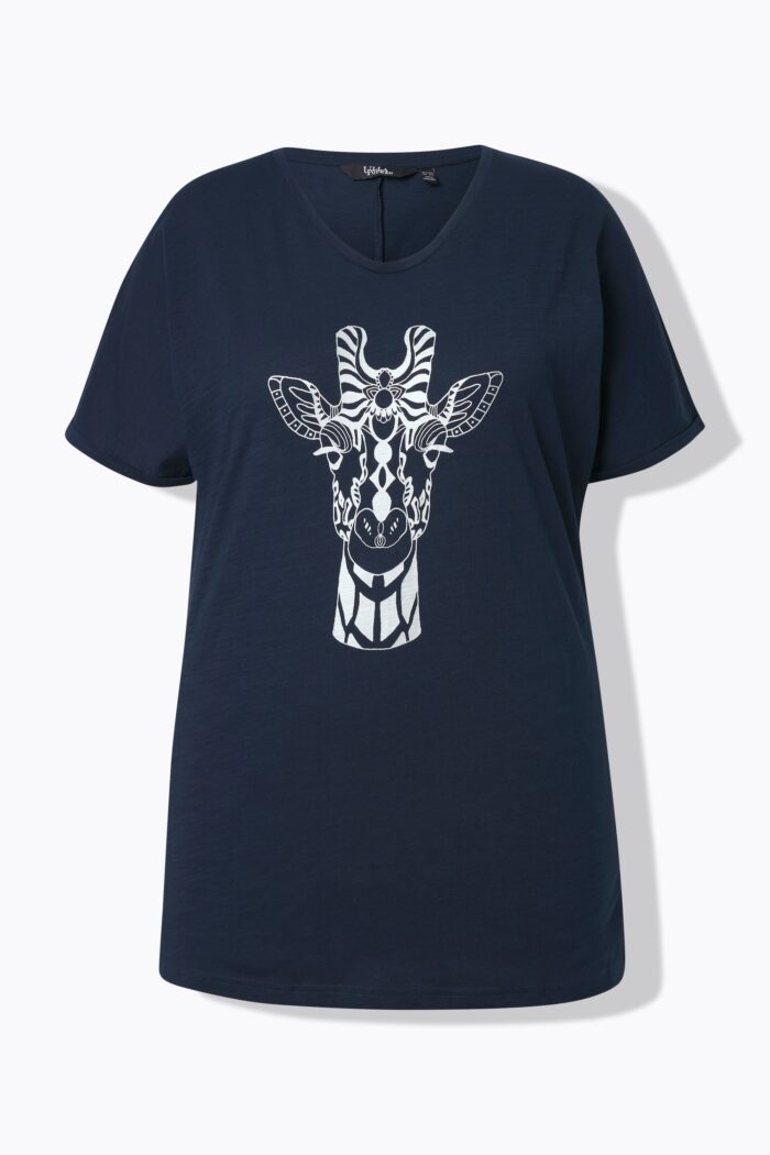 Ulla Popken Mandala Animal Motif Short Sleeve Tee - Image 2