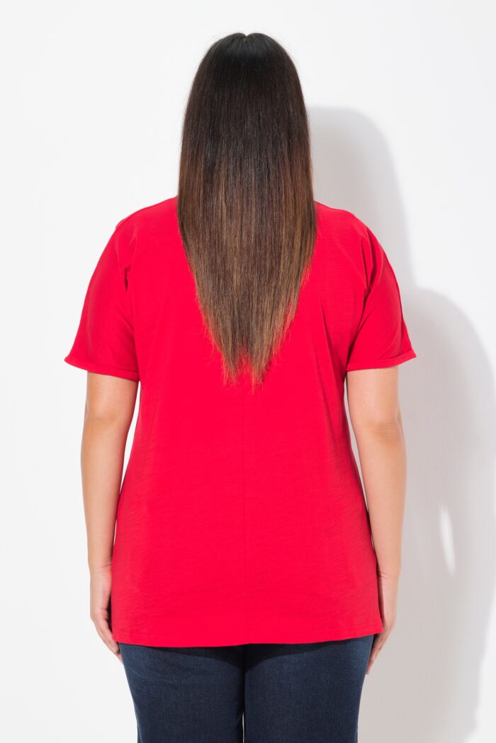 Ulla Popken Mandala Animal Motif Short Sleeve Tee (Red Elephant) - Image 7