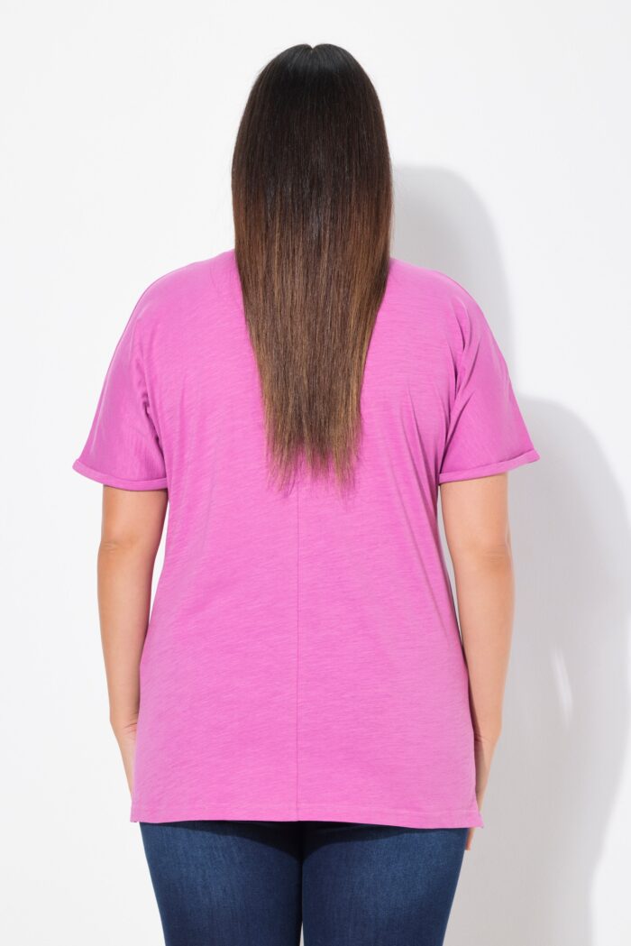 Ulla Popken Mandala Animal Motif Short Sleeve Tee (Cool Pink Lion) - Image 6
