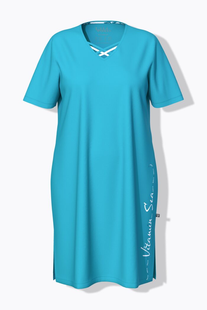 Ulla Popken 2 Pack Short Sleeve Sleep Tees- Starfish - Image 3