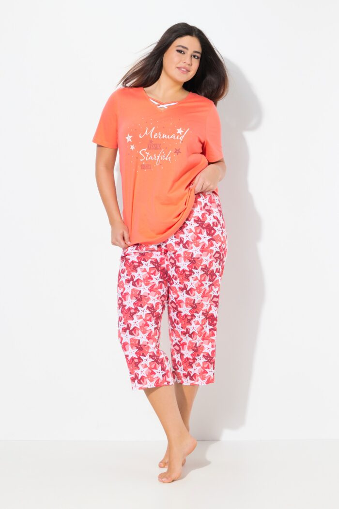 Ulla Popken Starfish Two Piece Pajama Set
