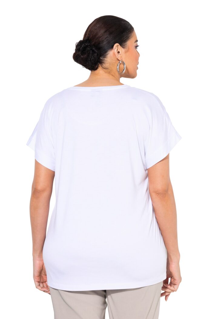 Ulla Popken Rhinestone Studded Flower Motif Top - Image 2