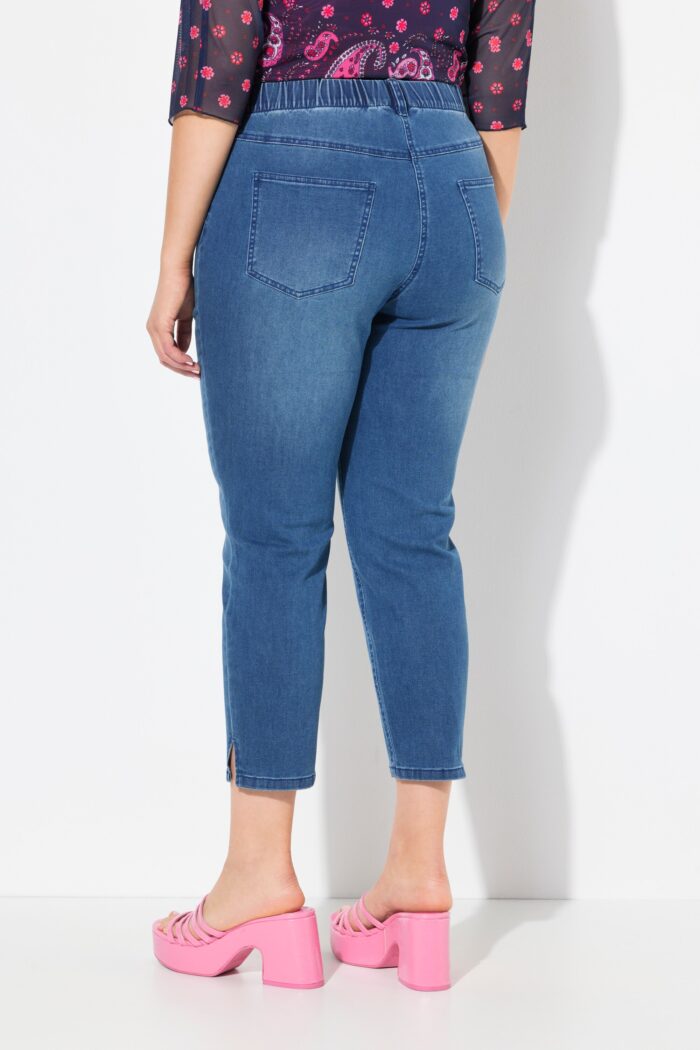 Ulla Popken Cropped Denim Look Stretch Fit Leggings - Image 2
