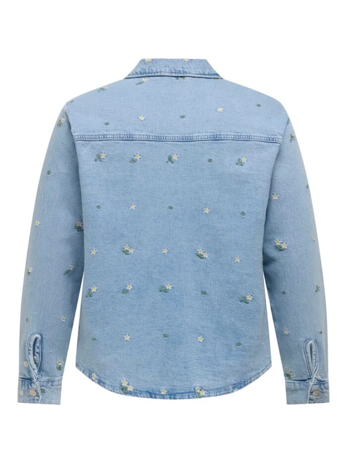 Only Light Floral Denim Jacket - Image 2