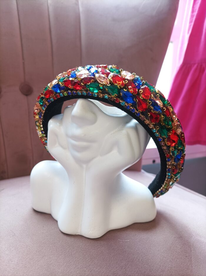 Bold Multicolour Crystal Headband