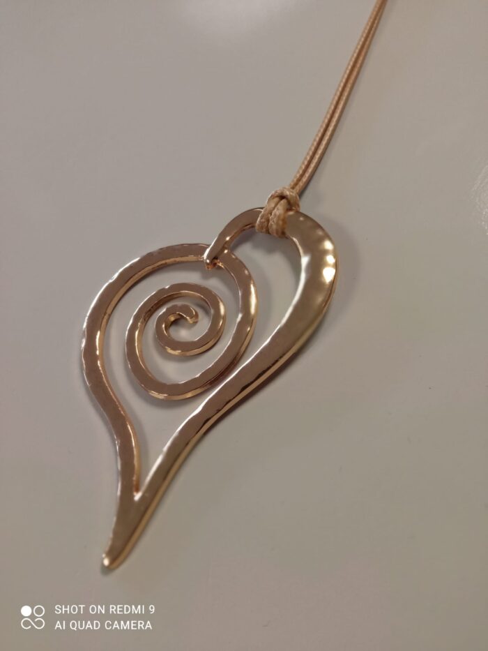 Spiral Heart Pendant Necklace