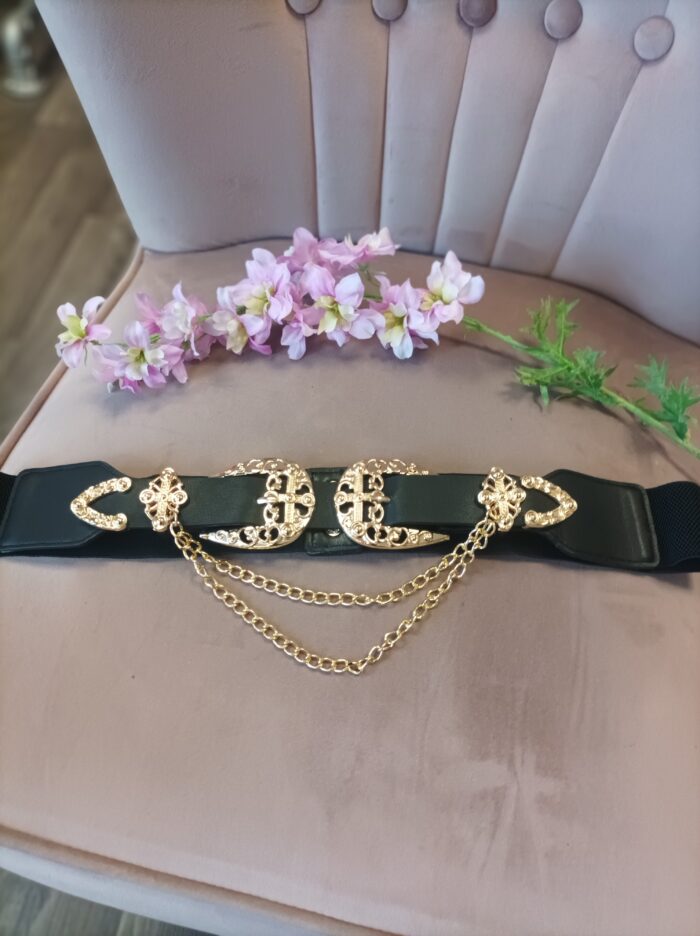 The Noir Buckle Chain Belt